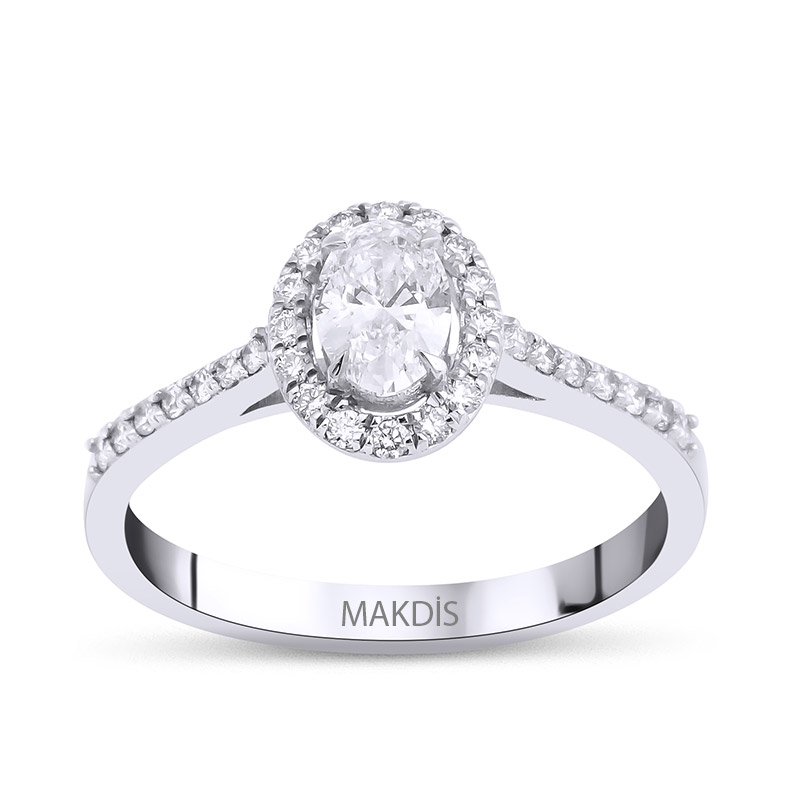 Oval 0.60 Karat Tektaş Yüzük