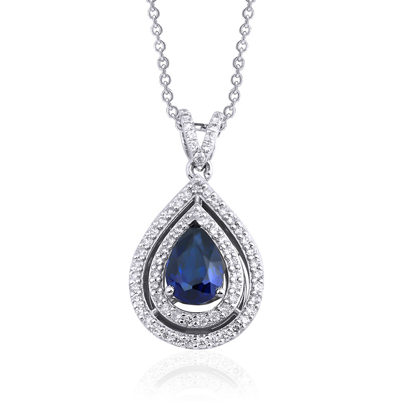 1.25 Karat Safir Kolye