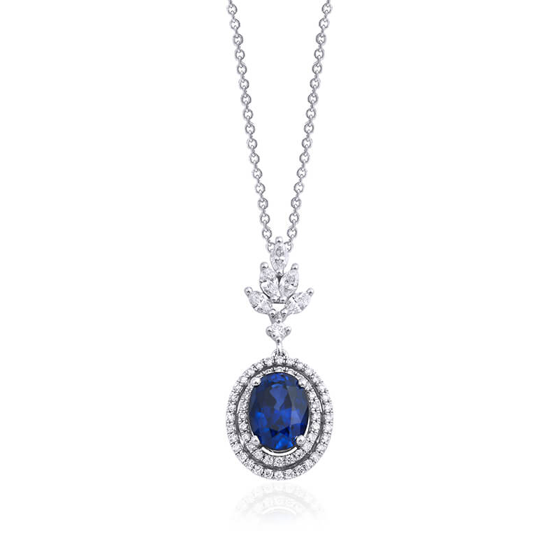 2.36 Karat Safir Kolye