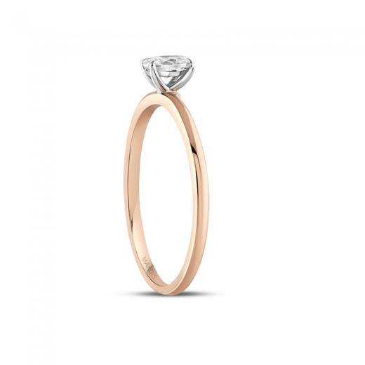 Oval 0.20 Karat Tektaş Yüzük