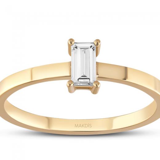 Baget 0.25 Karat Tektaş Yüzük