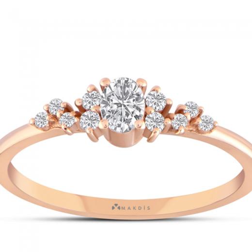 Oval 0.30 Karat Pırlanta Yüzük
