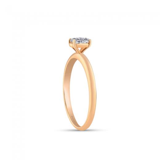 Oval 0.30 Karat Tektaş Yüzük