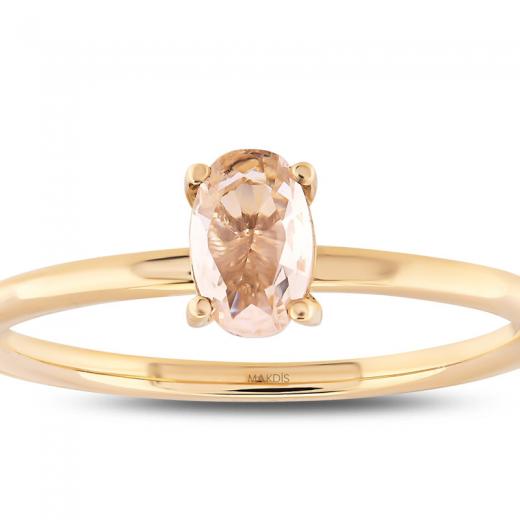 0.35 Karat Morganite Yüzük