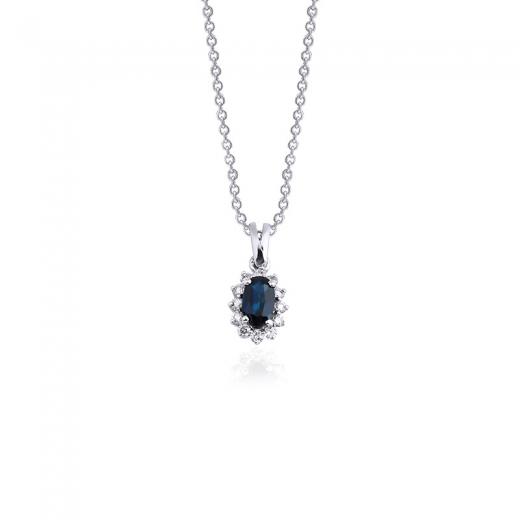 0.43 Karat Safir Kolye
