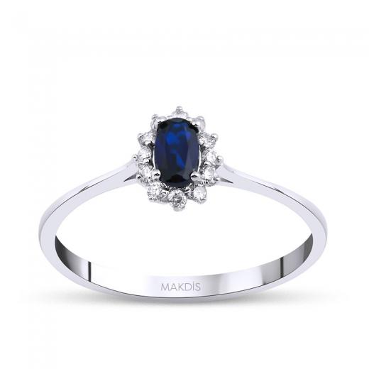 0.41 Karat Safir Yüzük