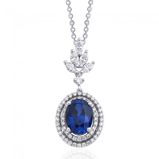 2.36 Karat Safir Kolye