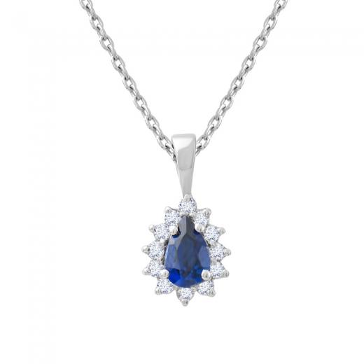 0.47 Karat Safir Kolye