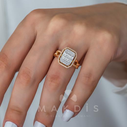 0.58 Karat Baget Yüzük
