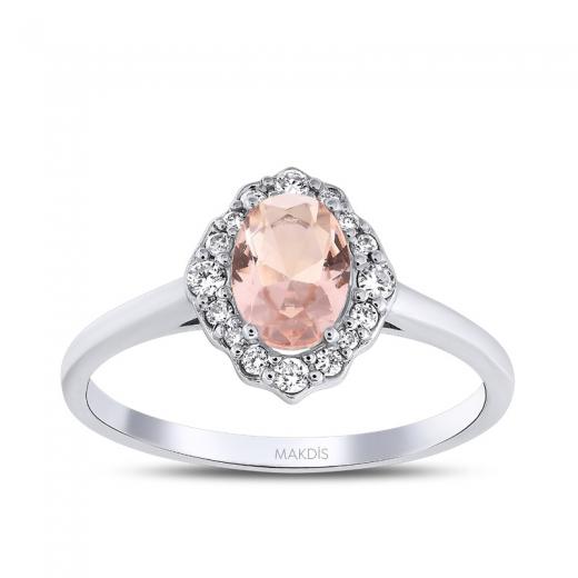 0.71 Karat Morganite Yüzük