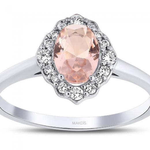 0.71 Karat Morganite Yüzük