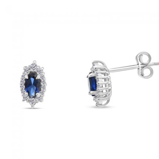 0.71 Karat Safir Küpe