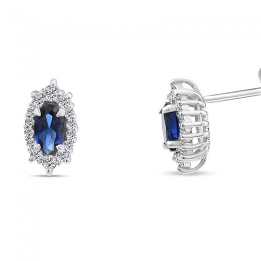 0.71 Karat Safir Küpe