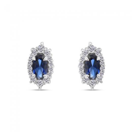 0.71 Karat Safir Küpe
