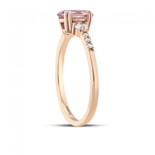 0.75 Karat Morganite Yüzük