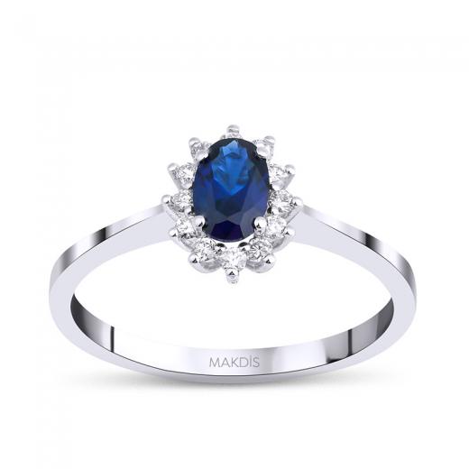 0.82 Karat Safir Yüzük