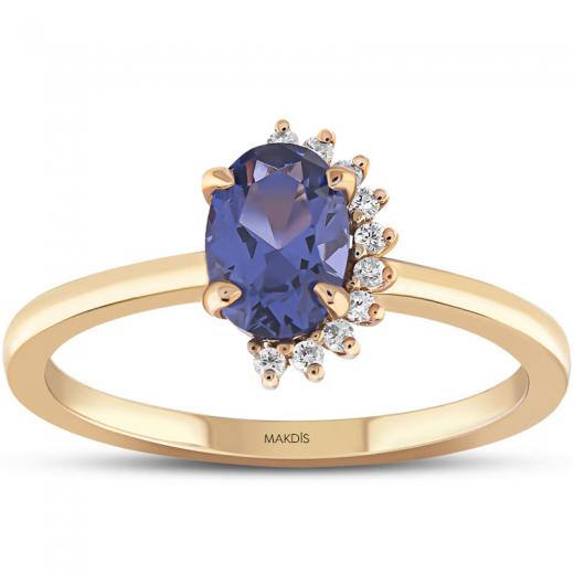 0.86 Karat London Blue Yüzük