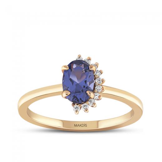 0.86 Karat London Blue Yüzük