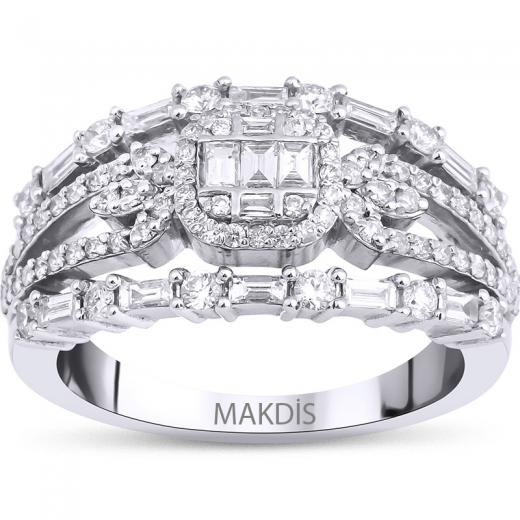 0.90 Karat Baget Yüzük