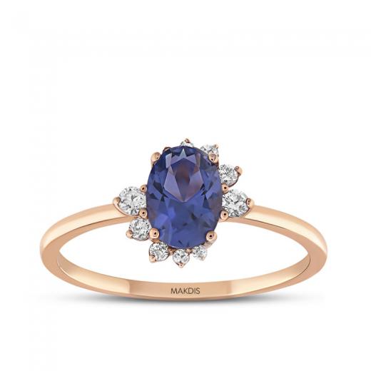 0.91 Karat London Blue Yüzük