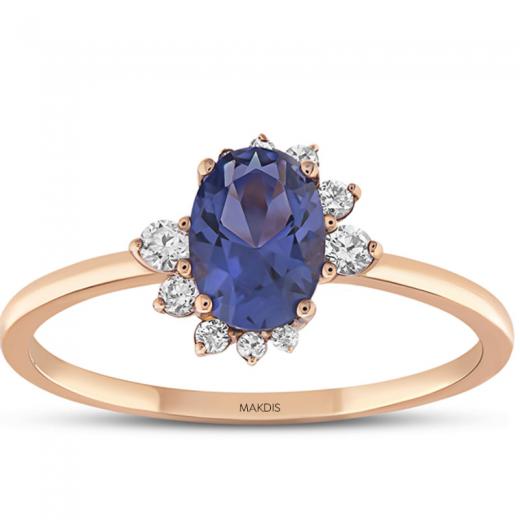 0.91 Karat London Blue Yüzük