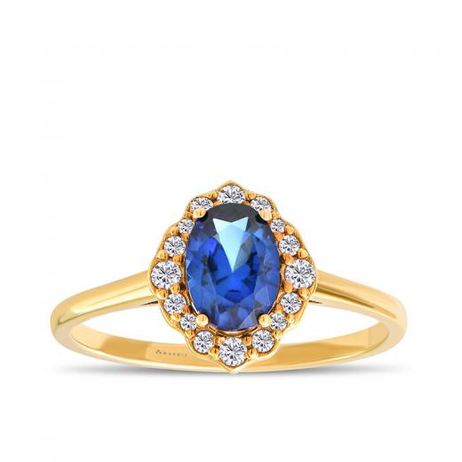 1.08 Karat Safir Yüzük