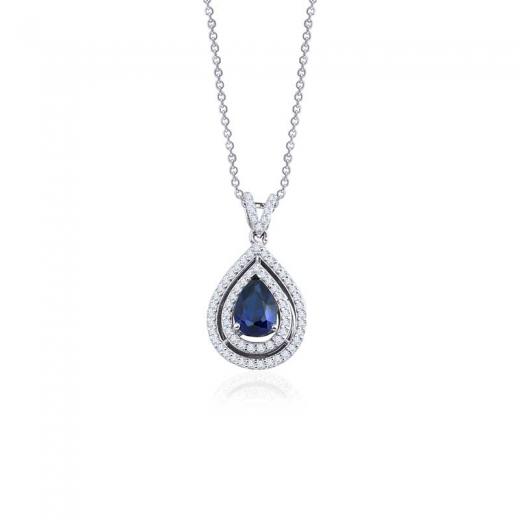 1.25 Karat Safir Kolye