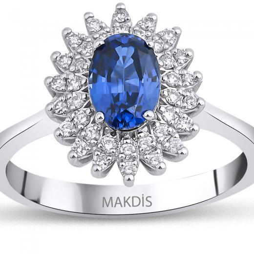 1.35 Karat Safir Yüzük