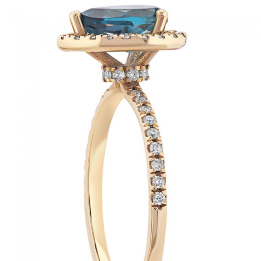 1.68 Karat London Blue Yüzük
