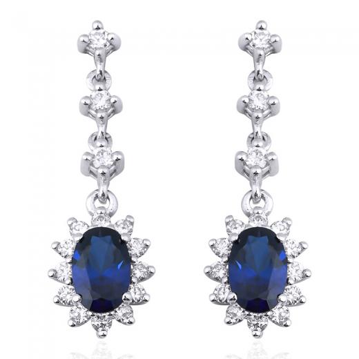 1.73 Karat Safir Küpe