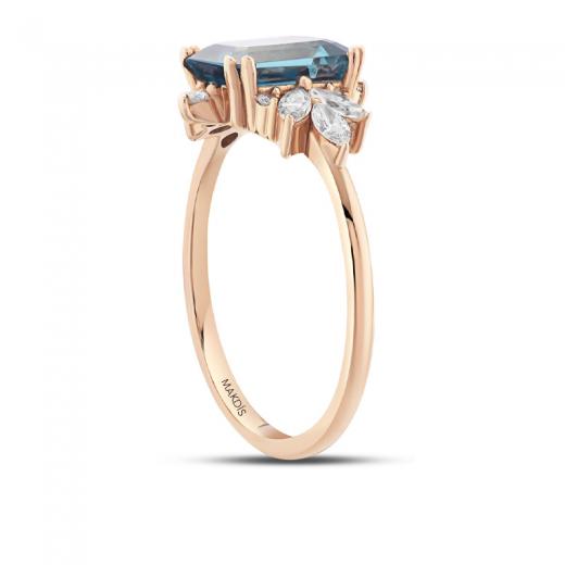 2.18 Karat London Blue Yüzük