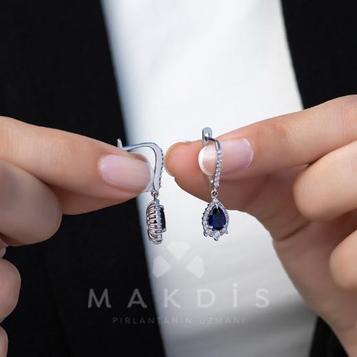 2.34 Karat Safir Küpe