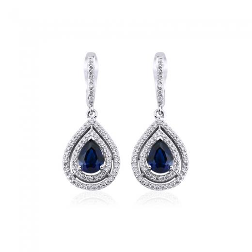 2.44 Karat Safir Küpe