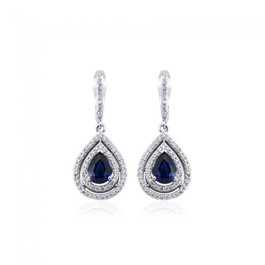 2.44 Karat Safir Küpe