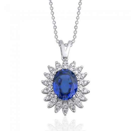 2.97 Karat Safir Kolye