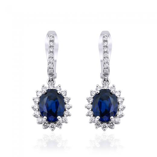 4.01 Karat Safir Küpe