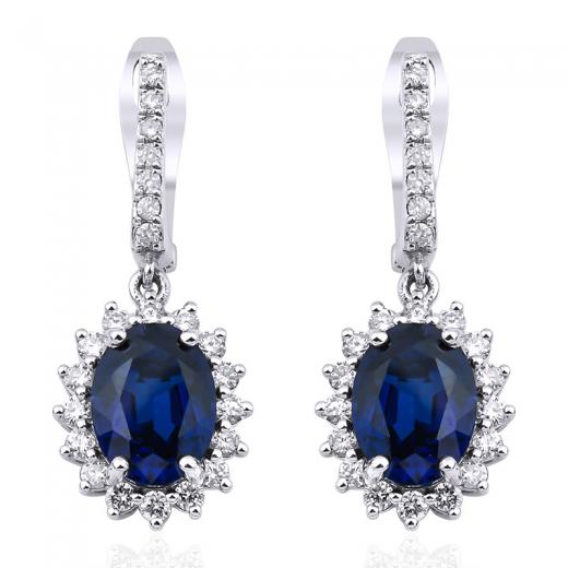 4.01 Karat Safir Küpe
