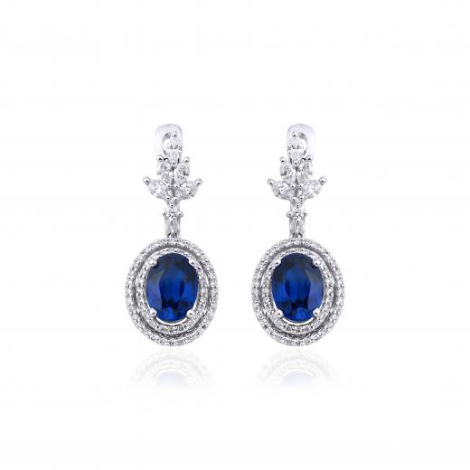 4.18 Karat Safir Küpe