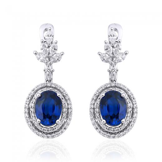 4.18 Karat Safir Küpe