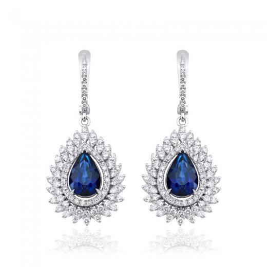 6.70 Karat Safir Küpe