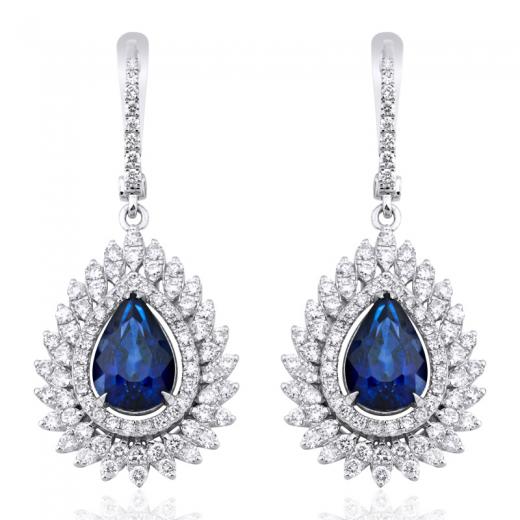 6.70 Karat Safir Küpe